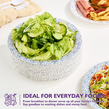 Regine Switzerland Disposable Paper Plates - Heavy Duty 8.5 Inch, Soak Proof, 300 Count for Parties & Picnics