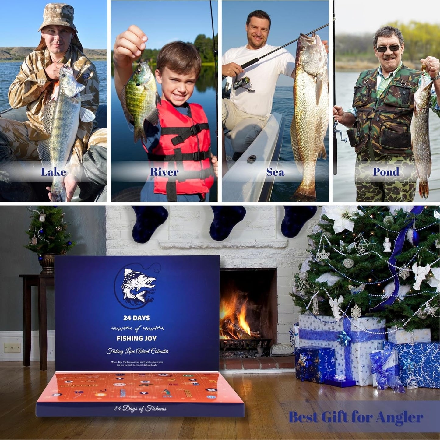 Advent Calendar Fishing Lures - 24-Day Countdown Set for Men & Teen Boys | Perfect Christmas Gift 2025