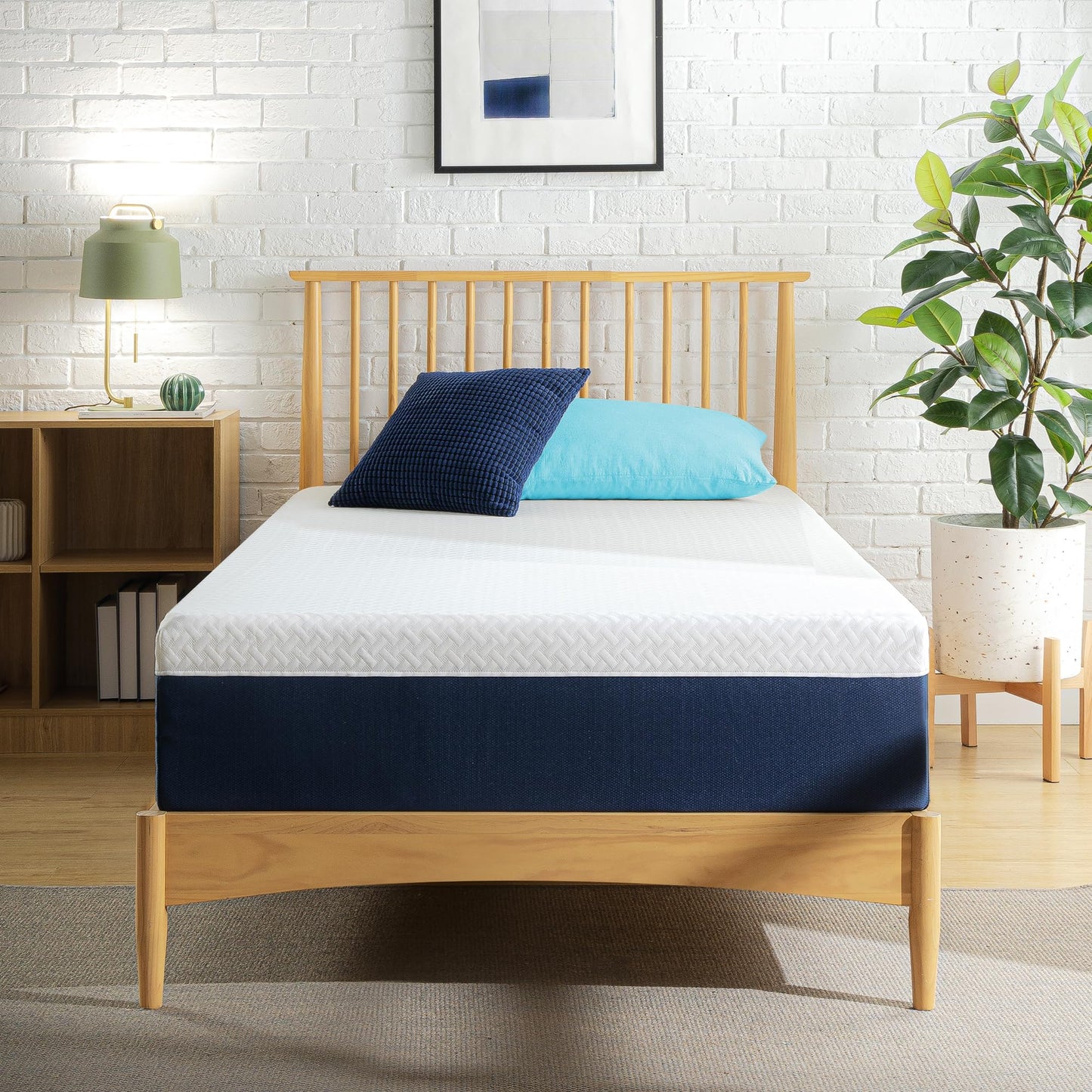ZINUS 12 Inch Twin Cooling Comfort Hybrid Mattress [New Version], Fiberglass Free, Medium Firm Feel, Motion Isolation, Certified Safe Foams & Fabric