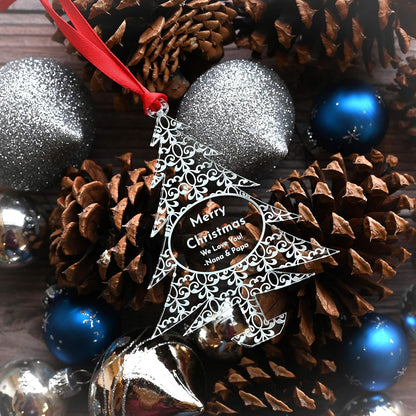 Personalized Christmas Ornaments by [Brand Name] - 2025 Gift Box for Engagements, Weddings & Babies | Acrylic Lace Design