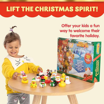 JOYIN Christmas Advent Calendar - 24 Rubber Ducks Countdown for Kids | Fun Bath Toys & Party Favors