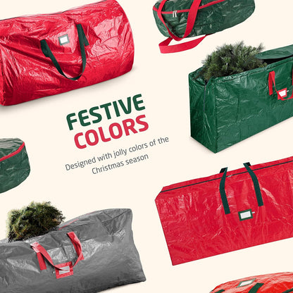 Zober Christmas Tree Storage Bag - Waterproof Protection for 7.5 Ft Trees - Durable Handles & Label Slot - Navy Blue