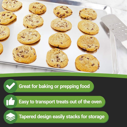 Restaurantware Met Lux Heavy-Duty Baking Sheet - 18 x 26 Inch Aluminum Cookie Sheet for Even Baking