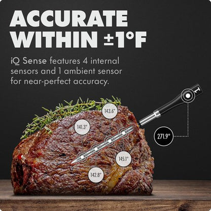 CHEF iQ Sense | Smart Wireless Meat Thermometer | Ultra-Thin Probe with WiFi | 1000°F Heat Safe | Perfect for BBQ, Grill, Oven, Smoker, Air Fryer