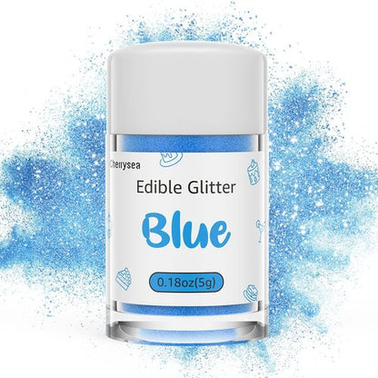 Edible Glitter by Edible Art | Vibrant Blue Drink Glitter for Cocktails, Cupcakes & More - Kosher Certified