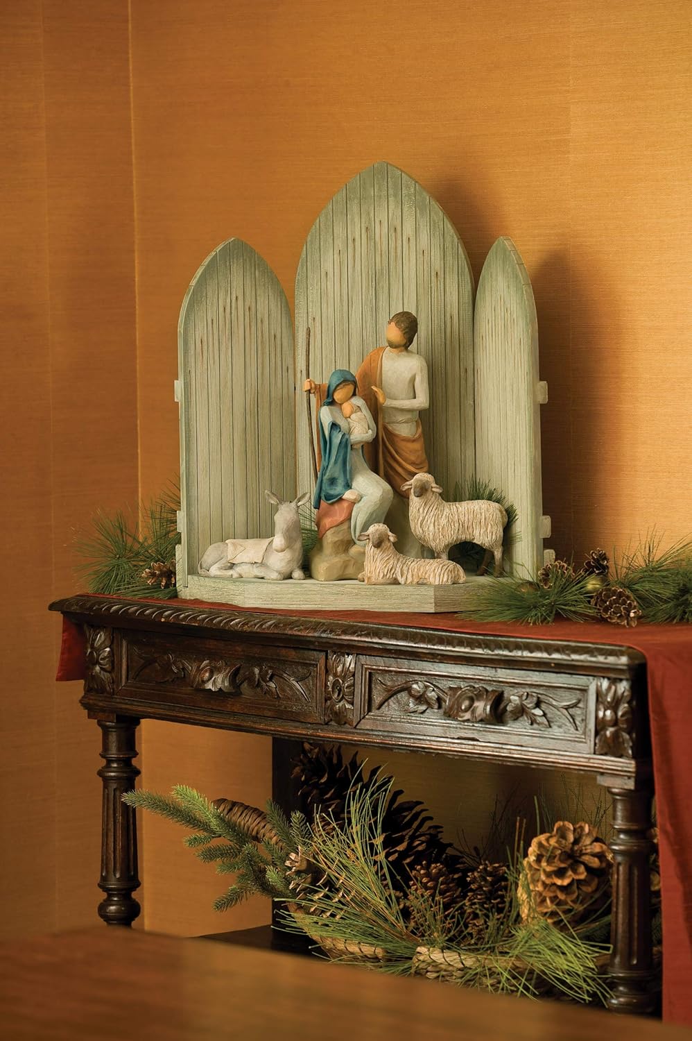 Willow Tree - Hand-Painted Nativity Backdrop for Christmas Story | Beautiful Sanctuary Design