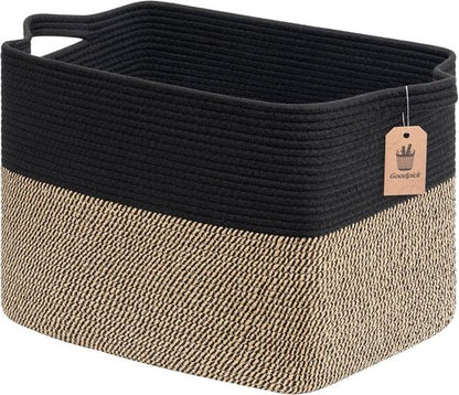 Goodpick Woven Baskets - 18" x 14" x 12" Decorative Laundry & Toy Storage Basket with Handles