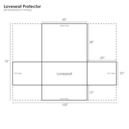 Reversible Furniture Protector for Loveseat - Pet-Friendly, Slip-Proof, 60x70 Inches