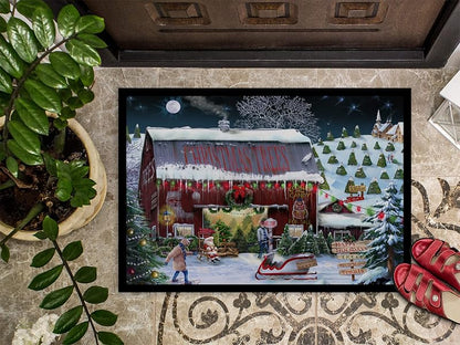 2' x 3' Christmas Tree Farm Doormat - Entryway Indoor/Outdoor Rug, Non-Slip, 24x36