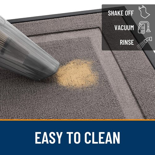 OLANLY Front Door Mat Indoor Outdoor Entrance, Waterproof All-Season, All-Weather Doormat, Sturdy Natural Rubber, Low Profile, Easy Clean Patio Porch Entryway Mat, 71x47, Taupe