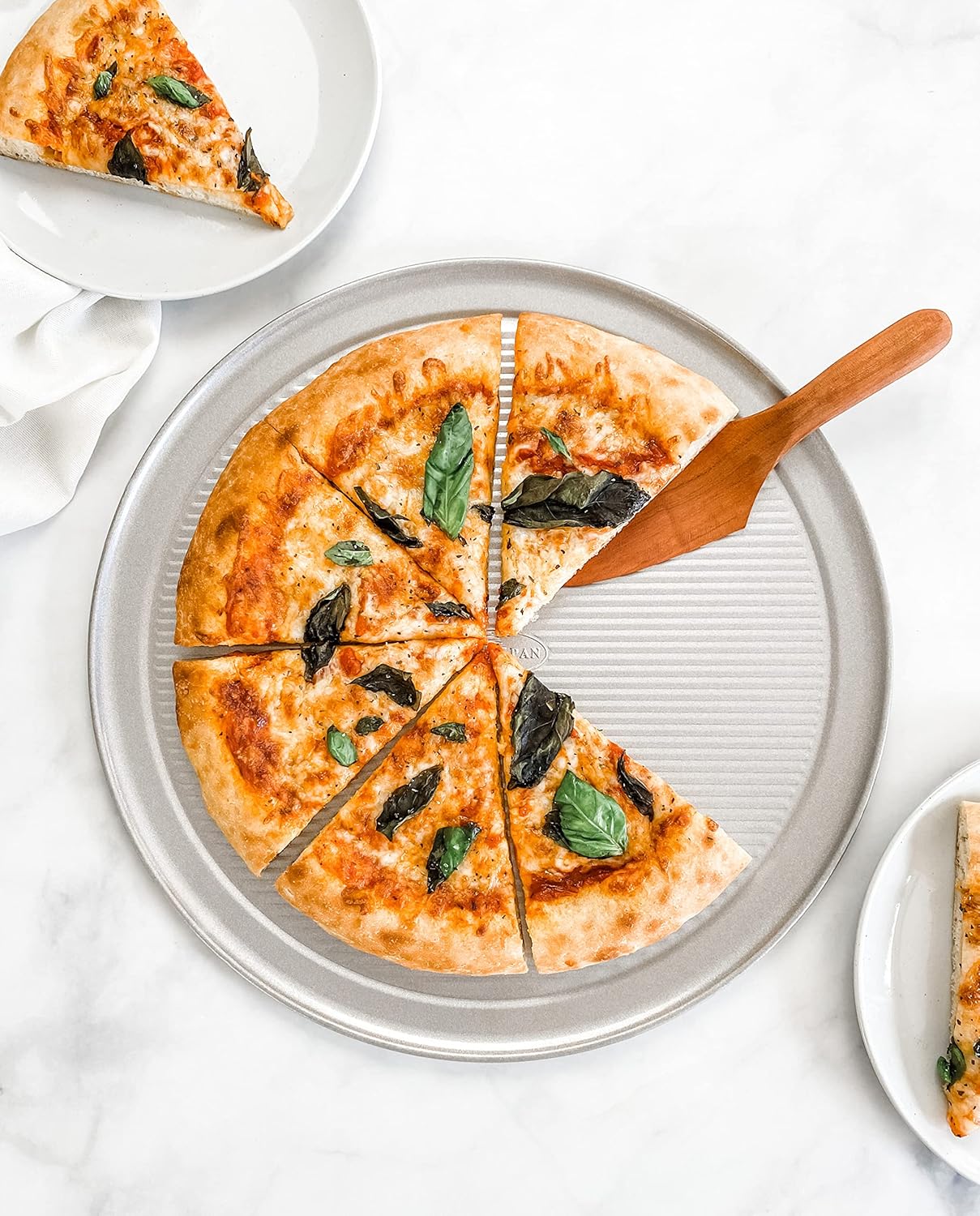 USA Pan Bakeware - 14 Inch Aluminized Steel Pizza Pan for Perfectly Crispy Crusts