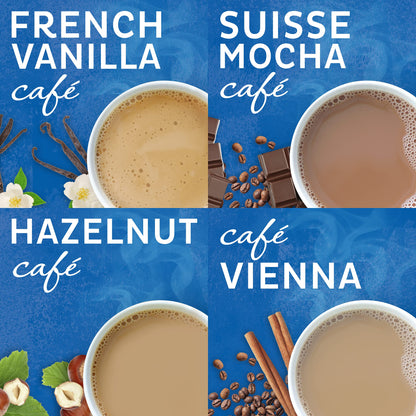 Maxwell House International Variety Pack with French Vanilla (Suisse Mocha, Hazelnut, and Vienna Café-Style Instant Coffee Beverage Mix, 4 ct Pack)