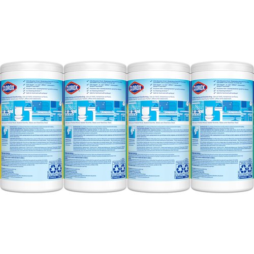 Clorox Disinfecting Cleaning Wipes for Spring Cleaning & Allergy Season, Bleach Free, Fresh Scent and Crisp Lemon, 75 Count Each, Pack of 4