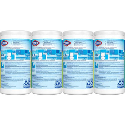 Clorox Disinfecting Cleaning Wipes for Spring Cleaning & Allergy Season, Bleach Free, Fresh Scent and Crisp Lemon, 75 Count Each, Pack of 4