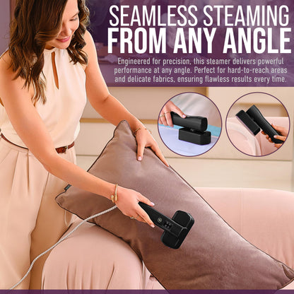 Virellix Travel Garment Steamer & Mini Steam Iron – 1200W Handheld Clothes Steamer, 4 Modes, 20s Fast Heating, Wrinkle Remover for Home & Travel Portable Fabric Steamer for Clothing & Bedding – Black