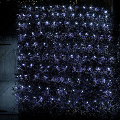 Dazzle Bright 360 LED Net Lights - 12FT x 5FT Waterproof String Lights with 8 Modes | Indoor Outdoor Christmas Decor (White)