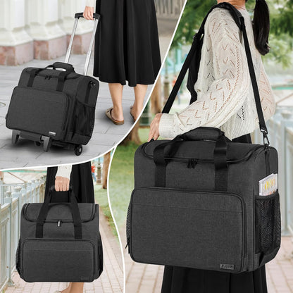 Trunab Rolling Craft Tote - Organize Scrapbooks & Supplies on Wheels | Fits 12x12 Inch Albums