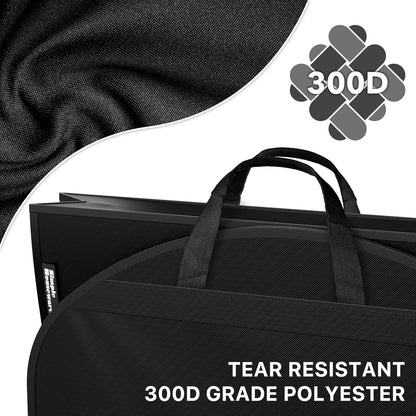 Simple Houseware 43" Travel Garment Bag - Heavy Duty 300D Polyester with Pockets for Suits & Dresses