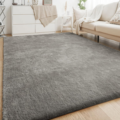 H.VERSAILTEX Area Rugs for Living Room 5x7 Feet Fluffy Shag Large Fuzzy Plush Soft Throw Rug, Modern Large Shaggy Floor Big Carpets for Bedroom, Kids Home Decor Aesthetic, Nursery, Grey