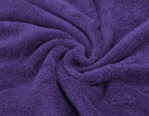 American Soft Linen Luxury 6 Piece Towel Set, 2 Bath Towels 2 Hand Towel 2 Washcloths, 600 GSM 100% Cotton Turkish Towels for Bathroom, Purple Towel Sets