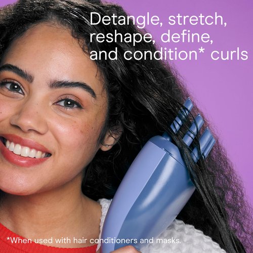Infiniti PRO by CONAIR Steam Therapy Hair Steamer, Portable Styling Tool with 7-Inch Diffuser Attachment, 30-Second Heat-Up, Penetrating Steam for Detangling, Reshaping, and Volumizing Curls, Blue