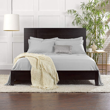 Pure Bamboo Full Bed Sheet Set - 100% Organic Viscose, Luxuriously Soft & Cooling | Silver Pearl, 2-Year Quality Promise