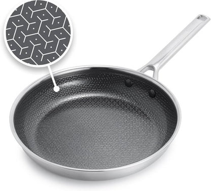 GreenPan Hybrid 10” Nonstick Frying Pan - APEX Tri-Ply Thermobond Ceramic Skillet, PFAS-Free, Silver
