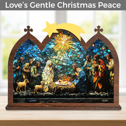 Wooden Nativity Set - Miniature Holy Family Figurines for Boho Christmas Decor | Tabletop Display Gift