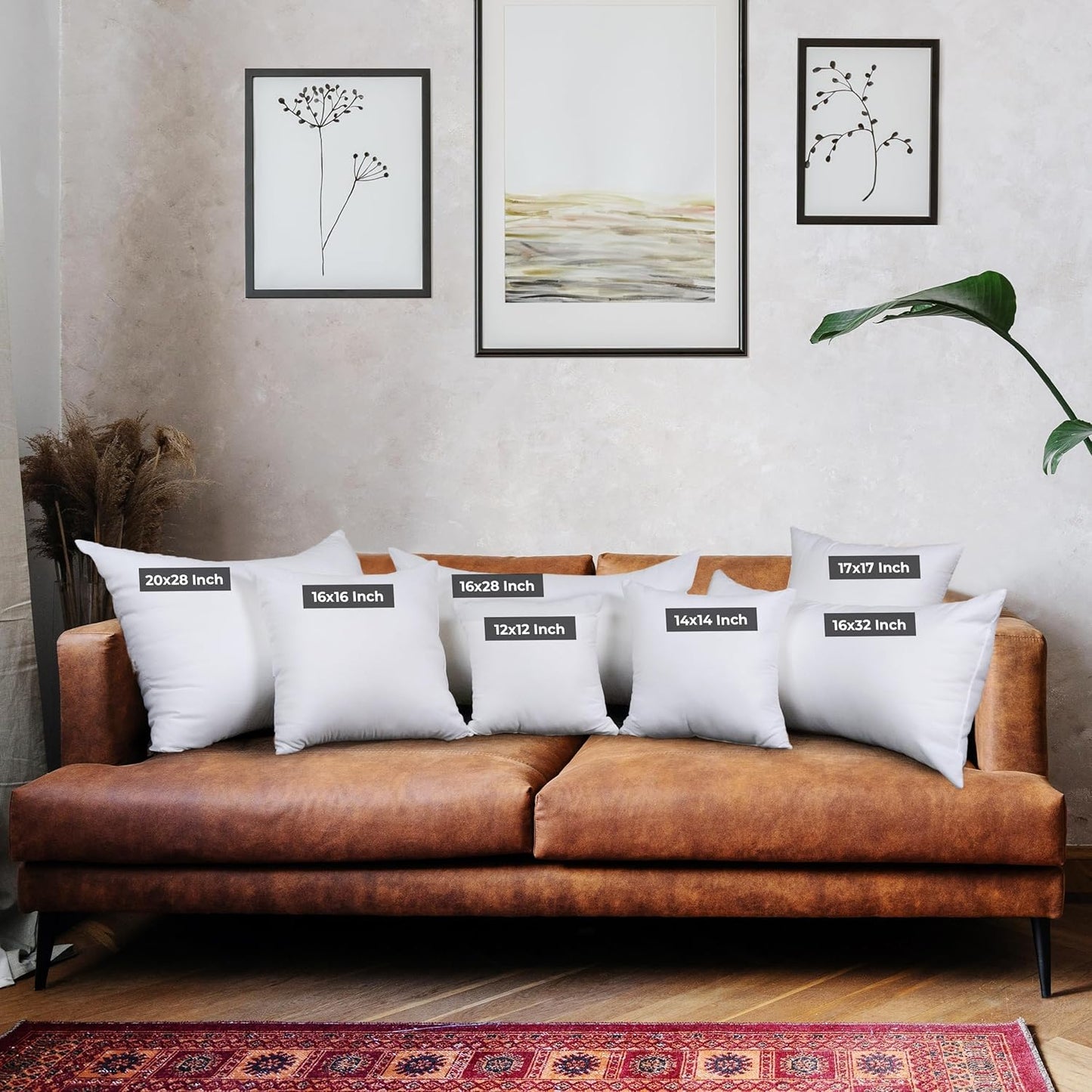 Utopia Bedding Throw Pillows - Set of 4 Fluffy Down Alternative Cushions | 16 x 16 Inches, White