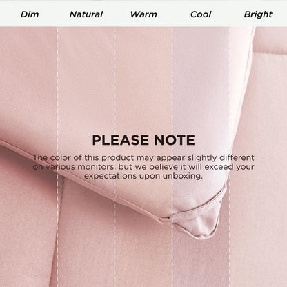 Bedsure Comforter Duvet Insert - Quilted Comforters Full Size, All Season Duvet, GentleSoft Down Alternative Bedding Blanket, with 8 Tabs, Gifts for Women/Men, Pink, Full 86 x 82 Inches