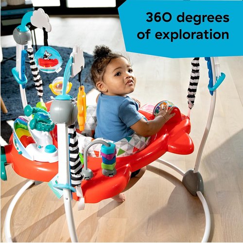 Baby Einstein 2-in-1 Interactive Jumper - Ocean Explorers Airplane Adventure | Lights & Activities for Ages 6+ Months, Max Weight 25 lbs.