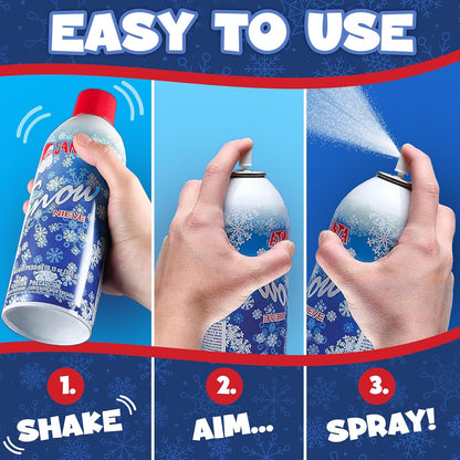 Stargo 13 oz Snow Spray - Winter Textured Artificial Snow for Holiday Decor | 2 Pack