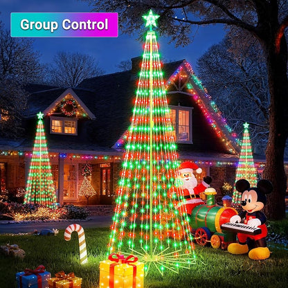 7ft Outdoor Christmas LED Tree with 295 LEDs, App & Remote, Timer