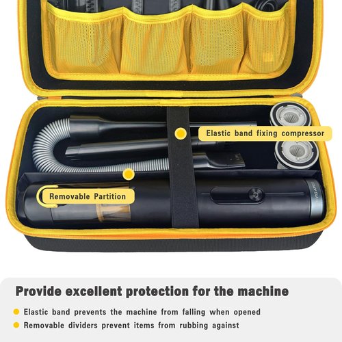 Fanttik Case for Slim V8/V10 Apex & Mate | Portable Hard Storage with Divider & Mesh Pocket