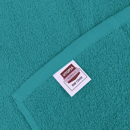 Utopia Towels 60 Pack Cotton Washcloths Set, 100% Ring Spun Cotton, Premium Flannel Face Cloths, Highly Absorbent and Soft Feel Fingertip Towels, Turquoise