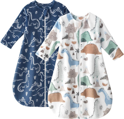 Yoofoss Baby Sleep Sack - Long Sleeve 1.5 Tog Fleece Wearable Blanket | 12-18 Months, Soft & Warm