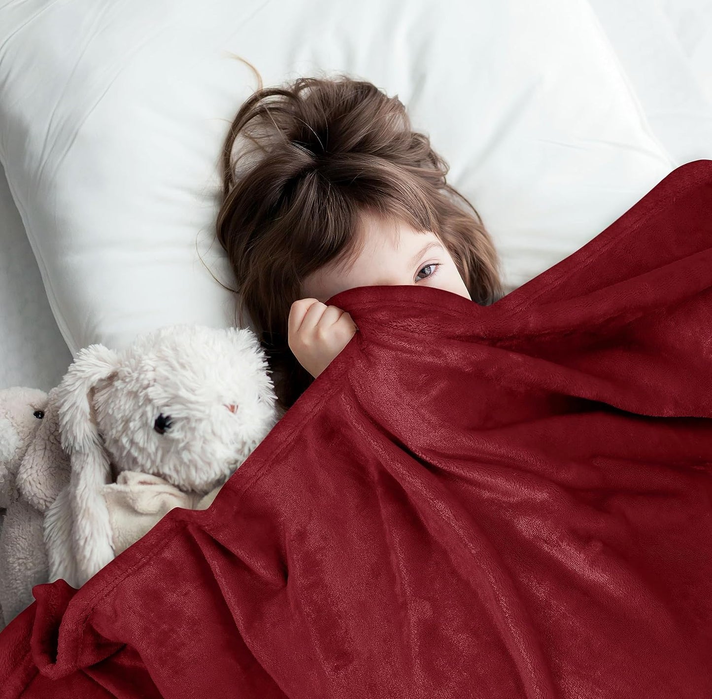 Utopia Bedding Fleece Blanket - Luxury Burgundy Queen Size Microfiber | Soft, Anti-Static 300GSM (90x90 Inch)
