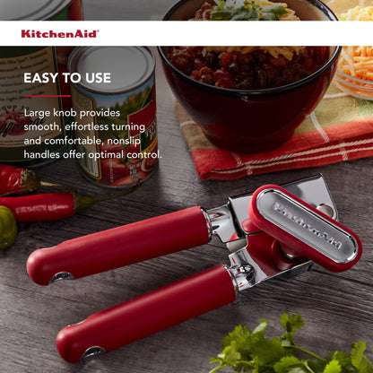 KitchenAid All Over Silicone Can Opener, 7.55-Inch, Empire Red