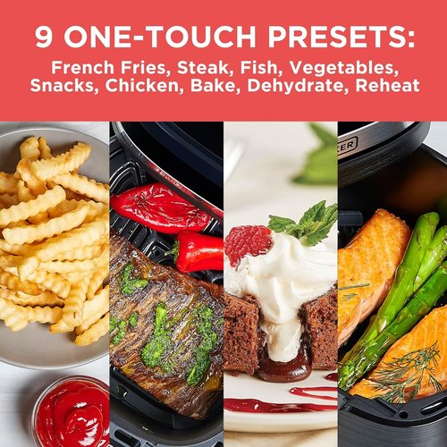 BLACK+DECKER Purifry 2QT Air Fryer - Enjoy Crispy Fried Taste Without the Fat | Digital Touchscreen & Auto Shut-Off
