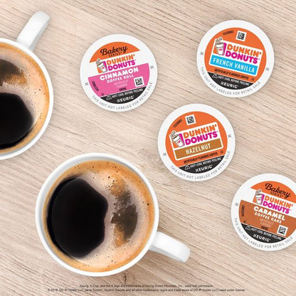 Dunkin’ French Vanilla Artificially Flavored Coffee, Keurig K-Cup Pods, 10 Count Boxes (Pack of 6)