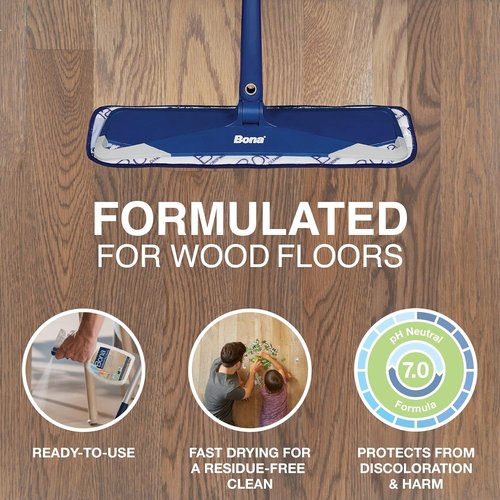 Bona Hardwood Floor Cleaner Spray - Residue-Free Solution for Wood Floors - 32 fl oz