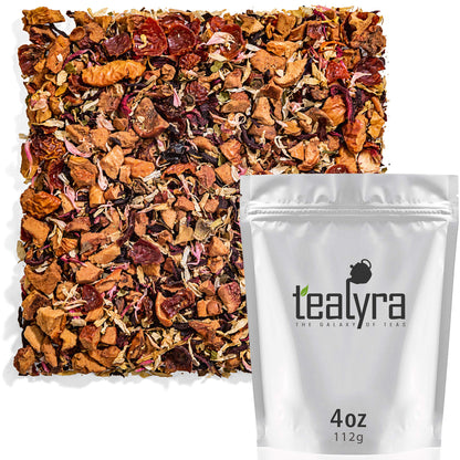 Tealyra - Raspberry Lemonade - Hibiscus - Chamomile - Lemon - Strawberry Leaves - Herbal Fruity Loose Leaf Tea - Vitamins Rich - Boost Immune - 100% Natural - Caffeine-Free - 112g (4-ounce)