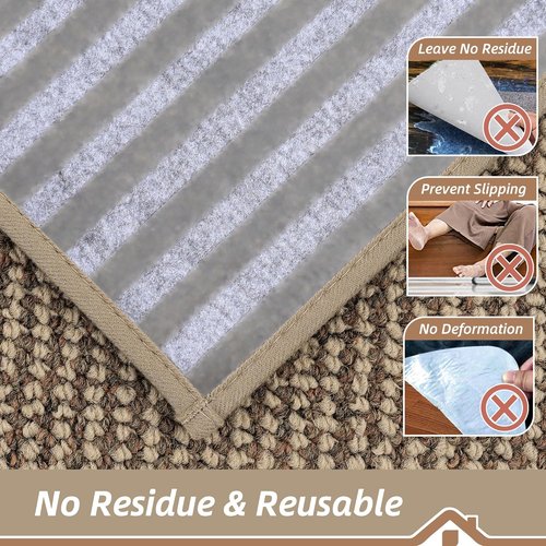 BEQHAUSE Non-Slip Carpet Stair Treads - Machine Washable 28"x9" for Kids, Elders & Pets | 15pcs Taupe