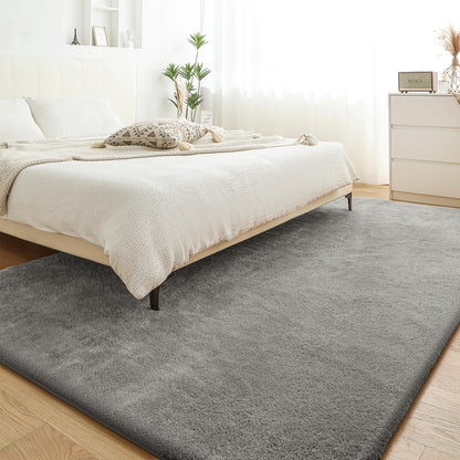 H.VERSAILTEX Area Rugs for Living Room 5x7 Feet Fluffy Shag Large Fuzzy Plush Soft Throw Rug, Modern Large Shaggy Floor Big Carpets for Bedroom, Kids Home Decor Aesthetic, Nursery, Grey