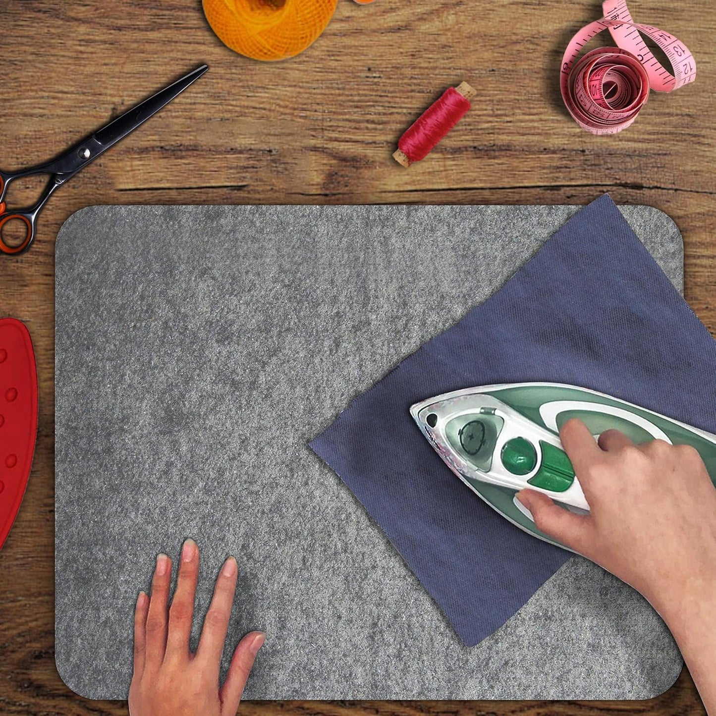 ZOMONETI Wool Pressing Mat - 18" x 14" 100% New Zealand Felted Wool Ironing Pad for Quilting & Sewing