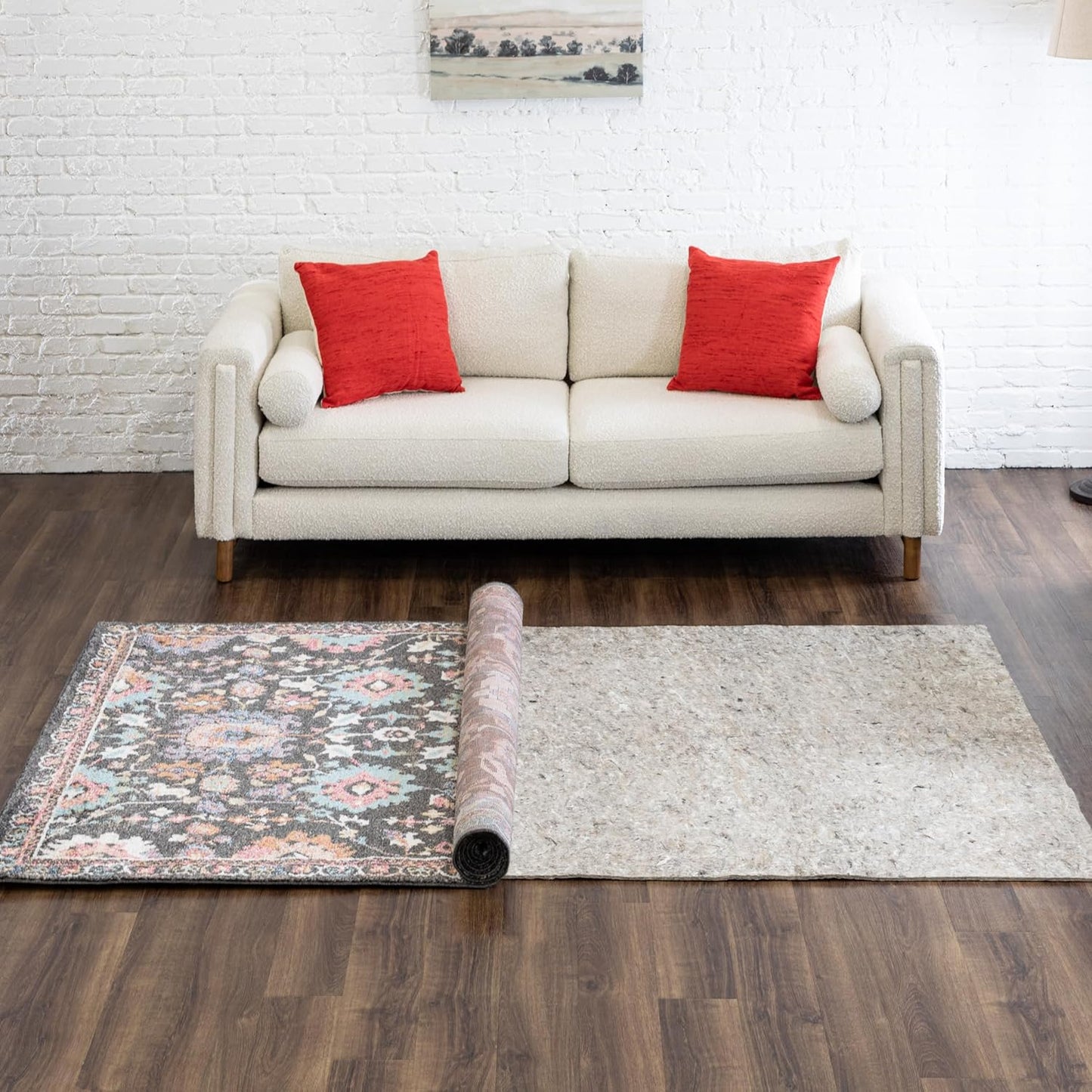 Mohawk Home Non-Slip Rug Pad - 1/2" Thick Felt & Latex Rubber Gripper - 2' x 6' for Hardwood & Tile Floors