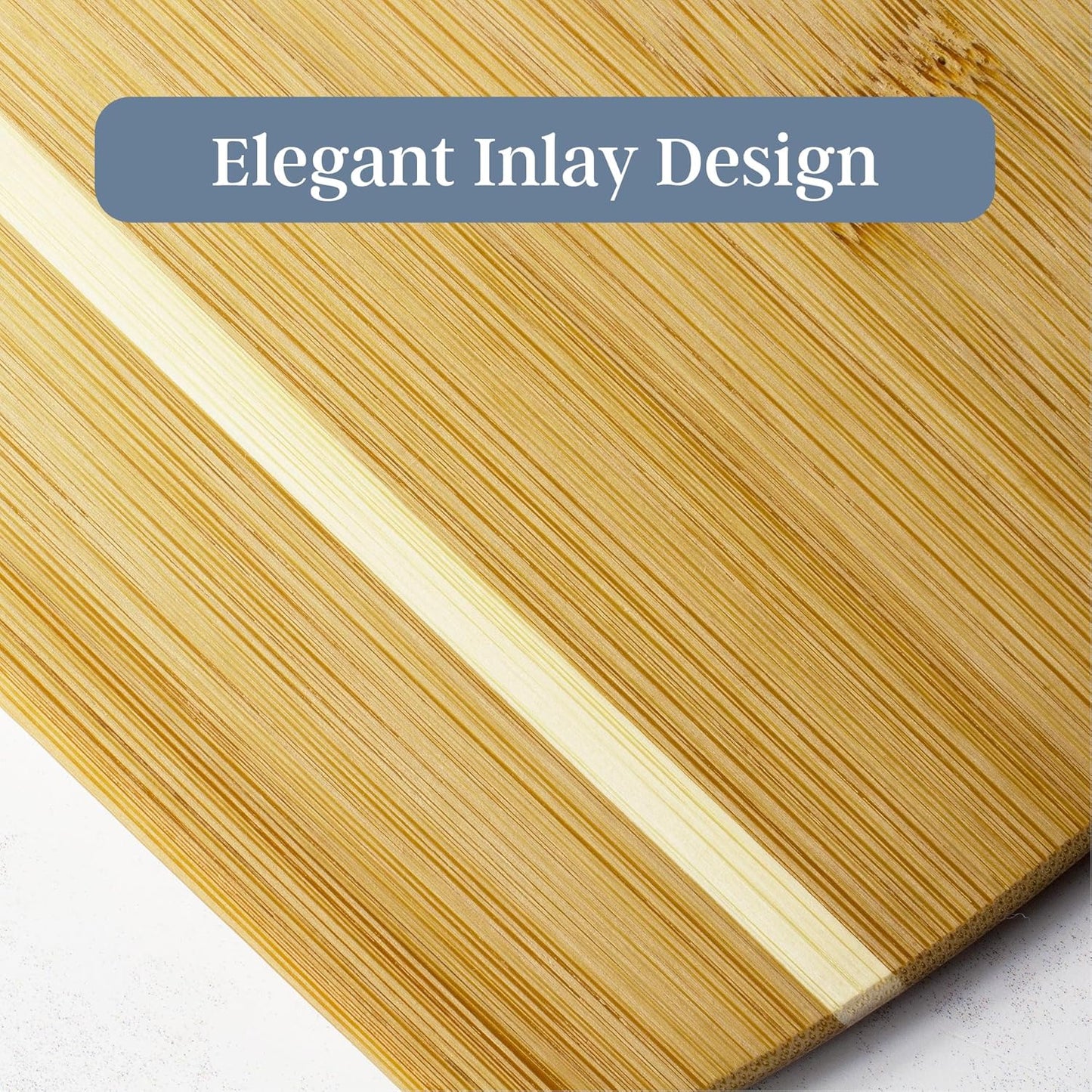 Totally Bamboo Cutting Board Set - 2 Assorted Sizes of Eco-Friendly Bamboo Boards for Kitchen