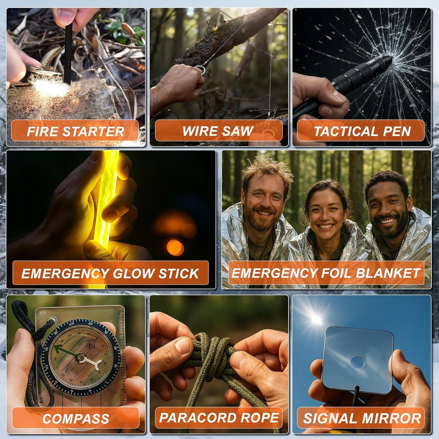 Survival Advent Calendar 2026 - 24-Day Christmas Countdown with Outdoor Survival Kit for Men