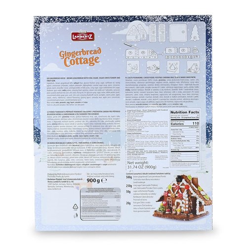 Gingerbread House Kit - DIY Christmas Decorating for Kids & Adults | Pre-Baked 32 Oz with 7 Panels, Icing & Candies
