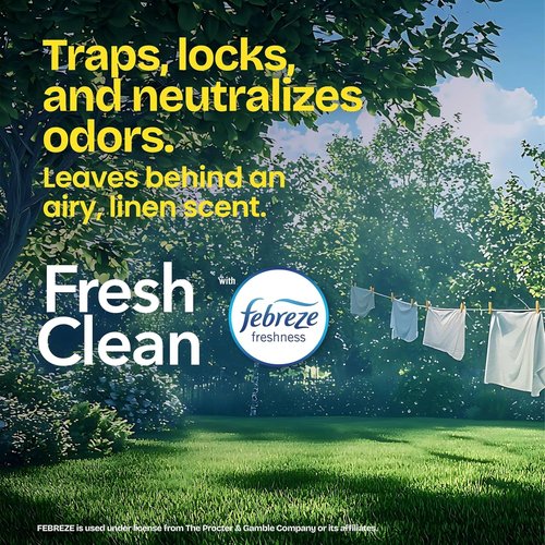 Glad ForceFlex Tall Kitchen Trash Bags - 13 Gallon, Gain Fresh Clean Scent, 40 Count